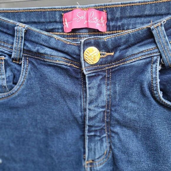 Sal E Pimenta Distressed Jeans Brazilian see measurements - Picture 10 of 11